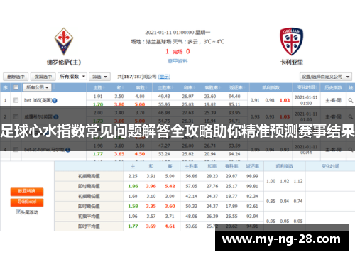足球心水指数常见问题解答全攻略助你精准预测赛事结果